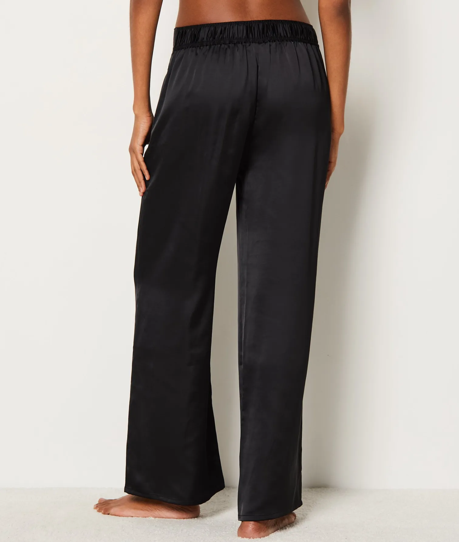 Etam Satin Pyjama Bottoms BLACK Discount