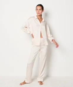 Etam Satin Pyjama Shirt LINEN New