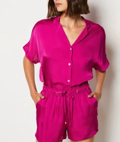 Etam Satin Pyjama Shorts ORCHIDEE Best Sale