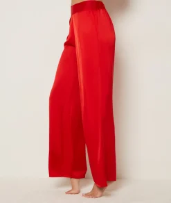Etam Satin Pyjama Trousers RED Online