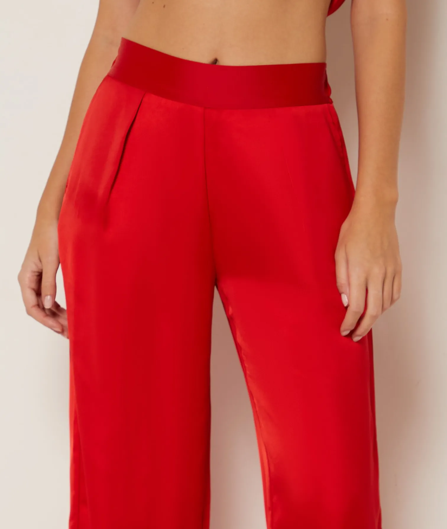 Etam Satin Pyjama Trousers RED Online