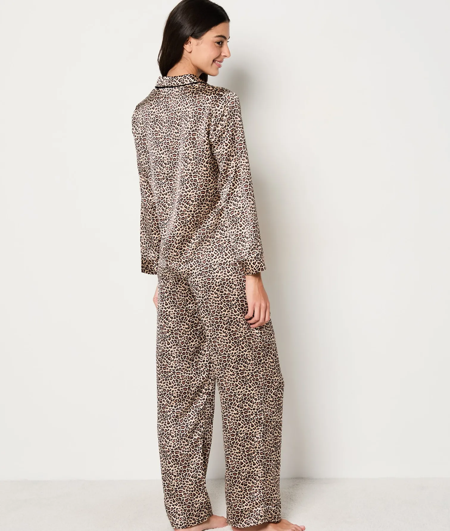 Etam Set cadeau pyjama et masque satiné motifs léopard IMPFDECRU New
