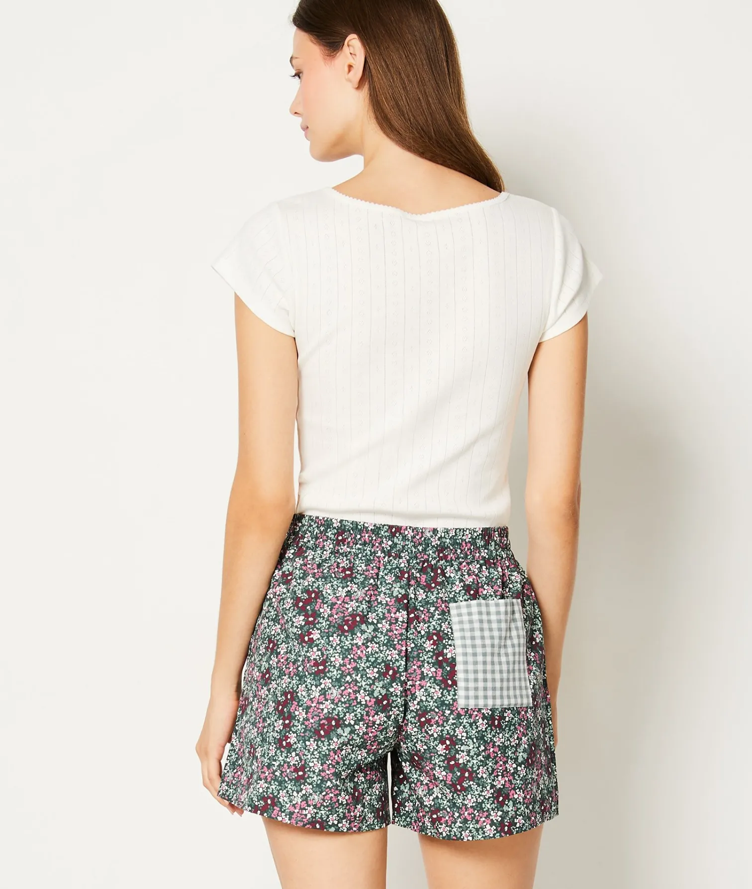 Etam Short de pyjama en coton à motifs fleurs IMPBLEUVERT Store