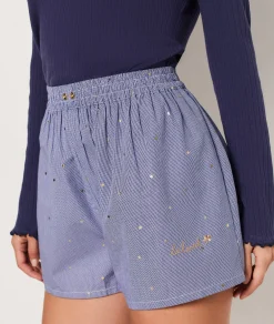 Etam Short de pyjama imprimé dorée BLEU Flash Sale