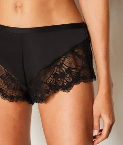 Etam Short de pyjama satiné détails dentelle NOIR Sale