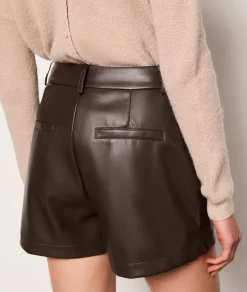 Etam Short en simili cuir MARRON Cheap