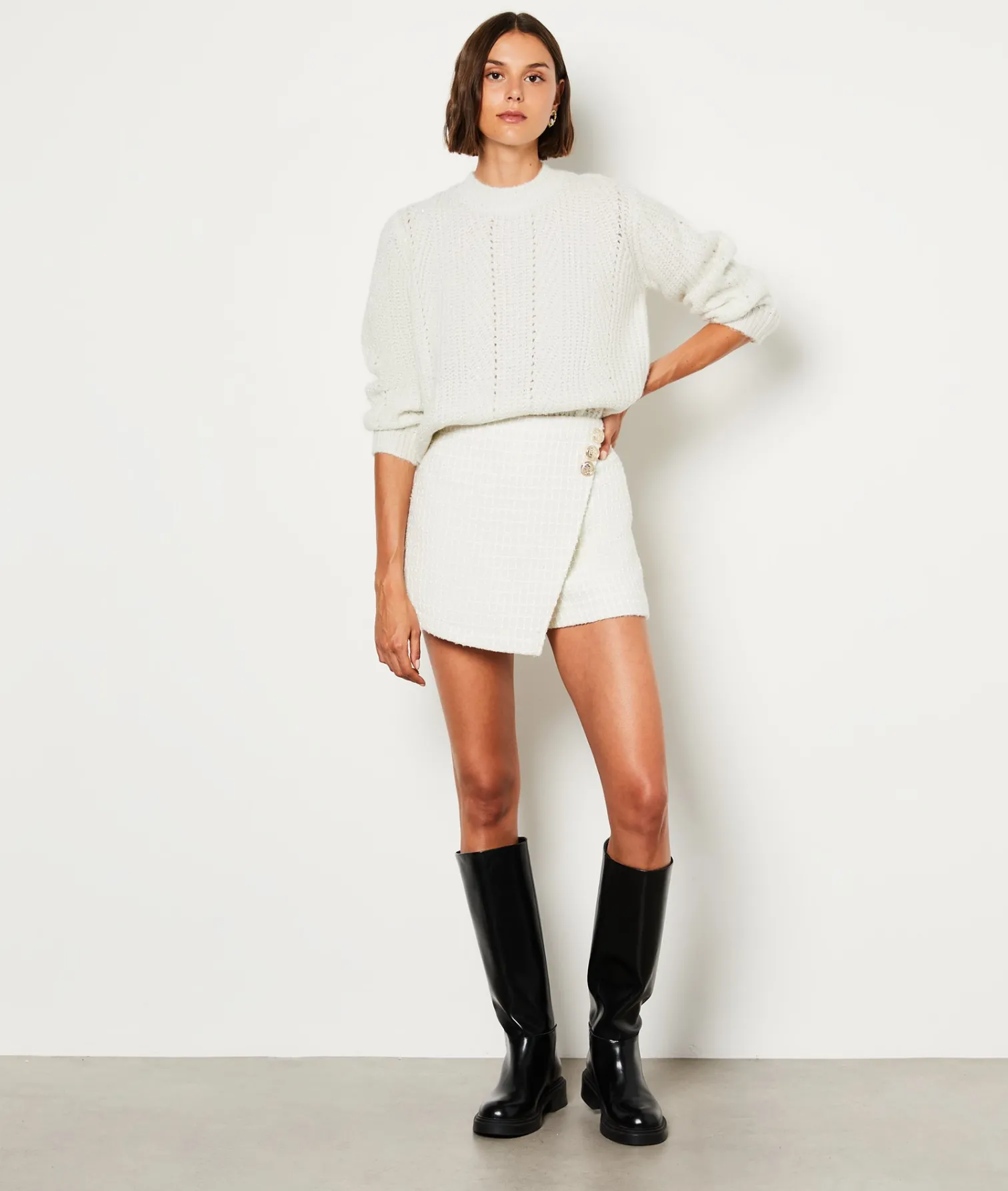 Etam Short evasé matieré ECRU Shop