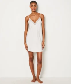 Etam Short Satin Nightdress ECRU Hot
