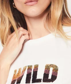 Etam Short-sleeved Sequin T-shirt 