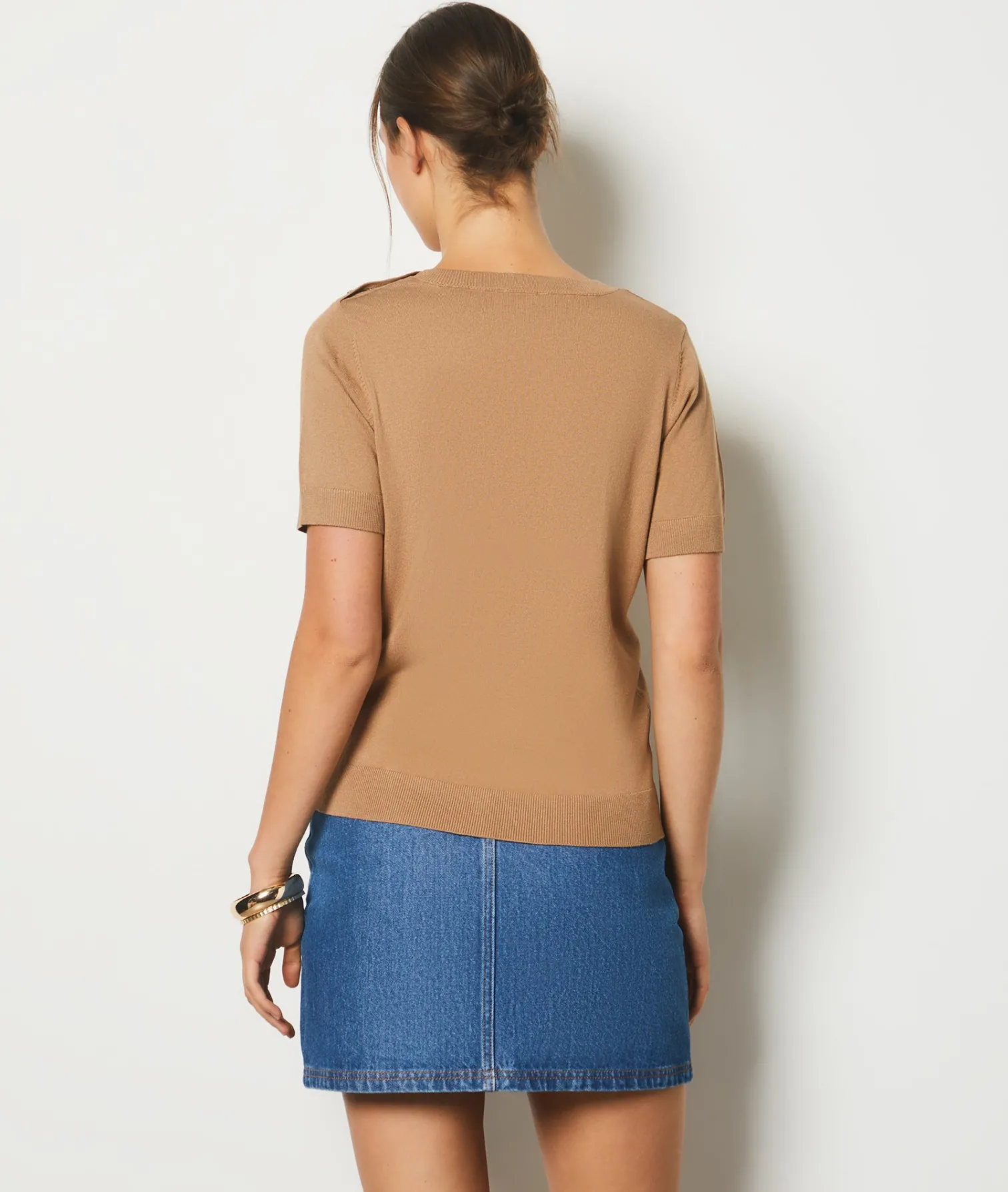 Etam Short-sleeved sweater BEIGE Outlet
