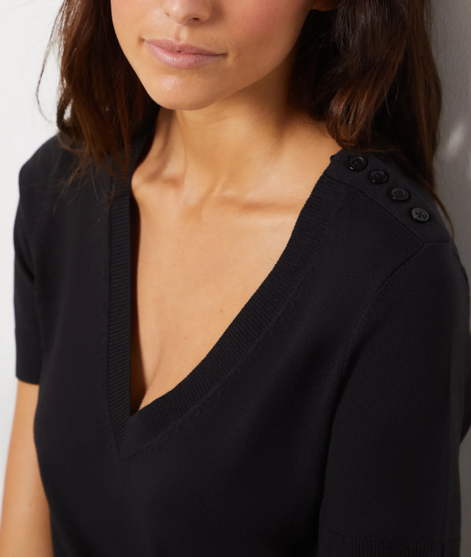 Etam Short-sleeved sweater BLACK Sale