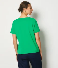 Etam Short-sleeved T-shirt 100% Cotton NILEGREEN Sale