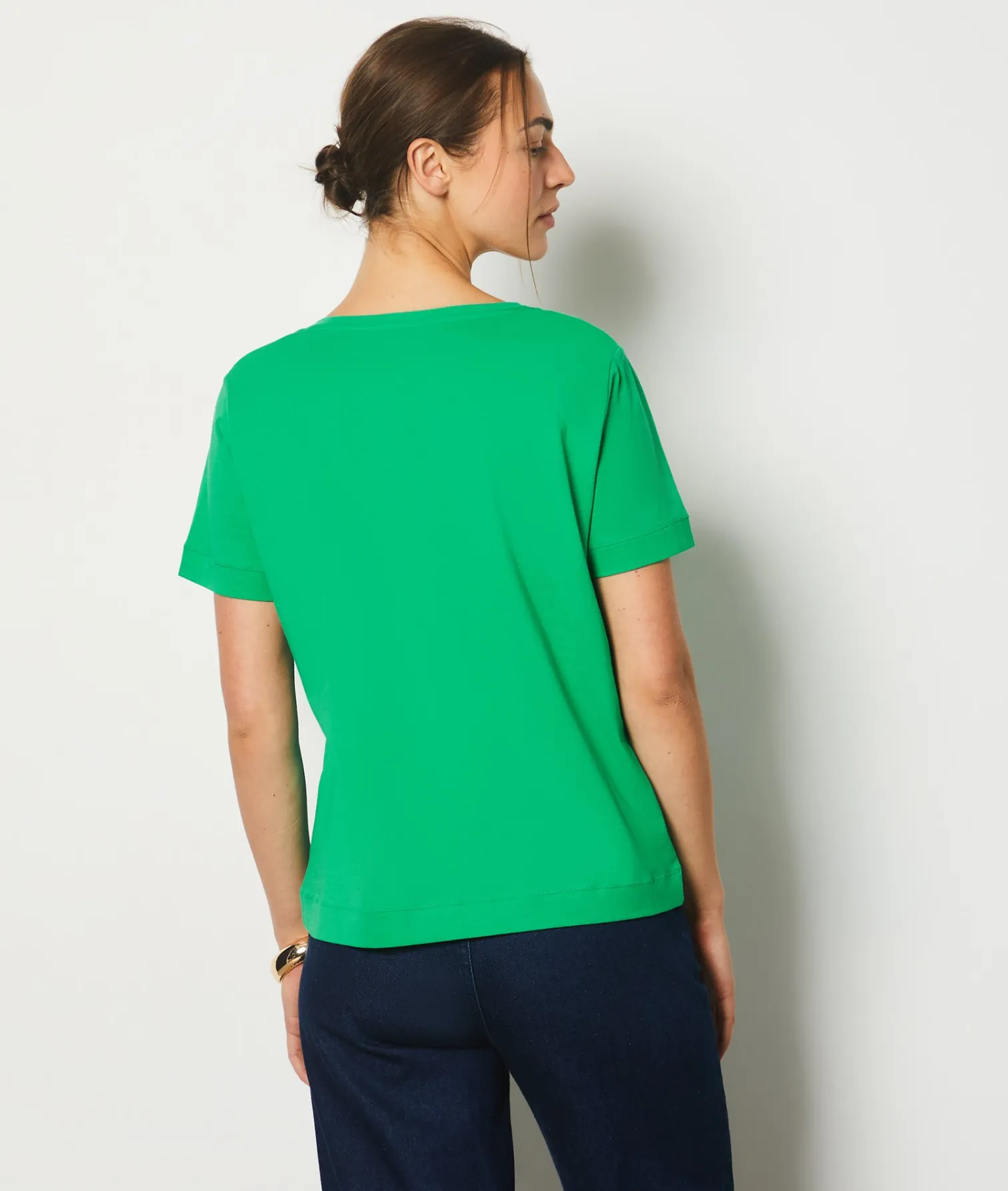 Etam Short-sleeved T-shirt 100% Cotton NILEGREEN Sale