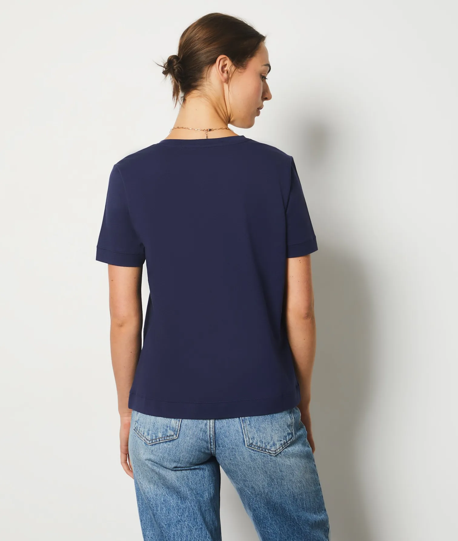 Etam Short-sleeved T-shirt 100% Cotton NIGHTBLUE Cheap