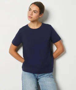 Etam Short-sleeved T-shirt 100% Cotton NIGHTBLUE Cheap