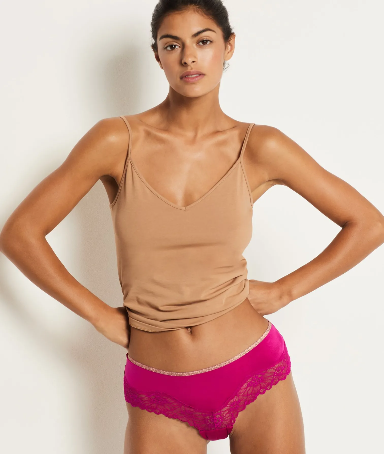 Etam Shorty détails dentelle bord irisé ORCHIDEE Fashion