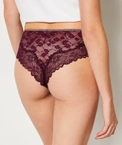Etam Shorty détails dentelle bord irisé BORDEAUXGRENAT Online