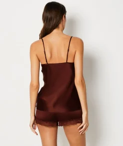 Etam Silk Camisole GARNETBORDEAUX Flash Sale
