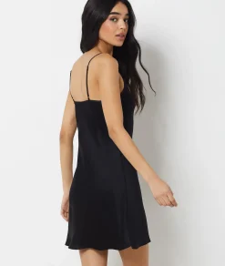 Etam Silk Nightdress BLACK Cheap