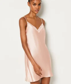 Etam Silk Nightdress ROSEPOUDRE Outlet