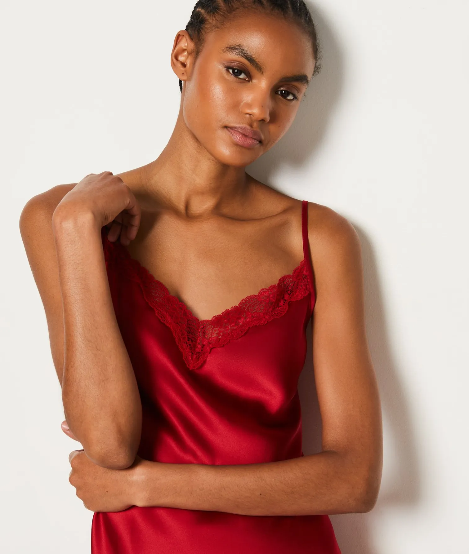Etam Silk Nightdress CARDINAL Cheap