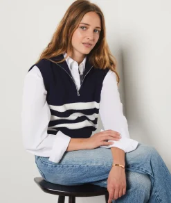 Etam Sleeveless Breton Sweater NIGHTBLUE Store