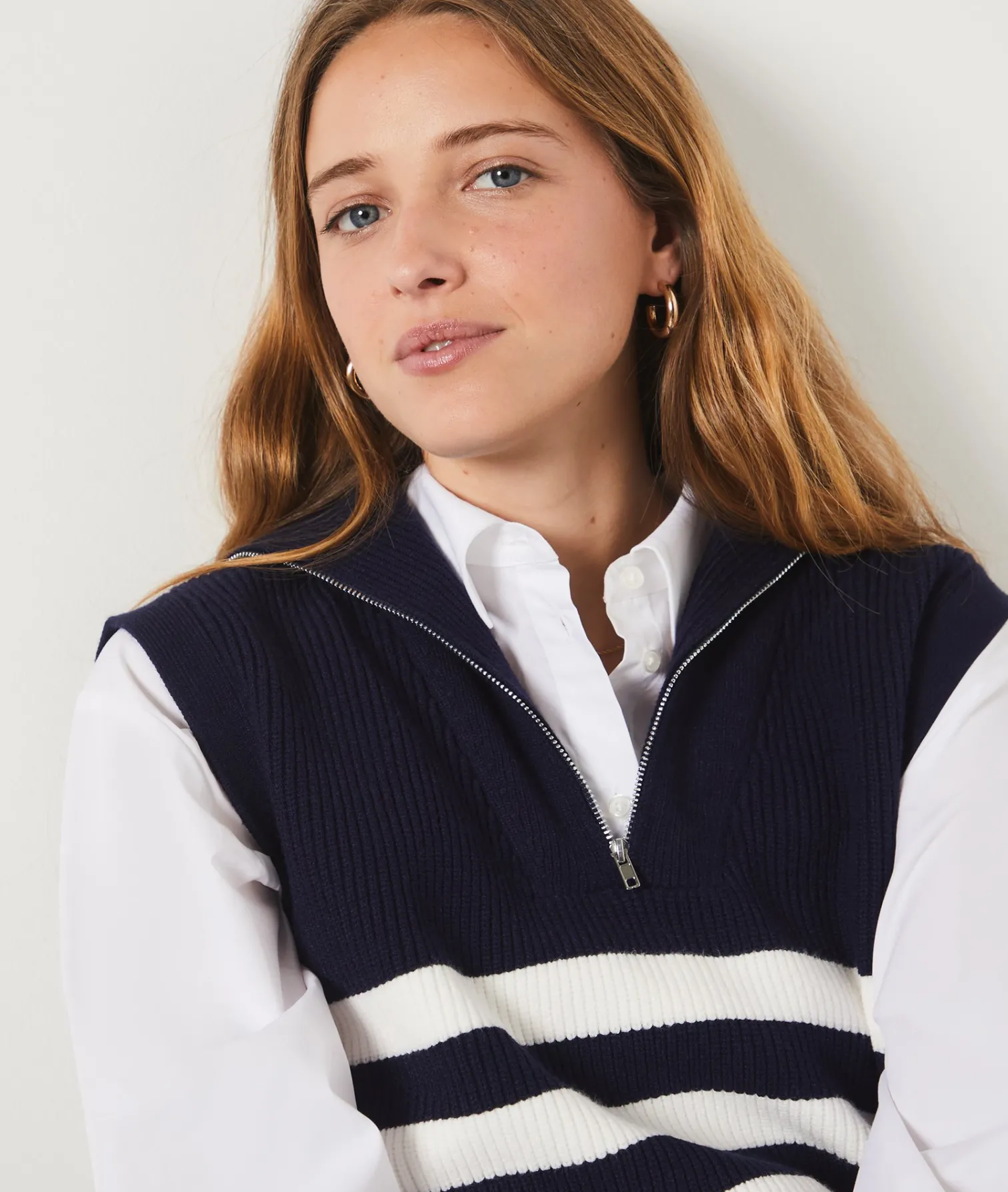 Etam Sleeveless Breton Sweater NIGHTBLUE Store