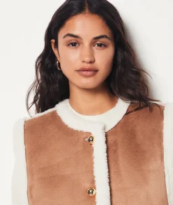 Etam Sleeveless Faux Fur Coat DUNE Best Sale
