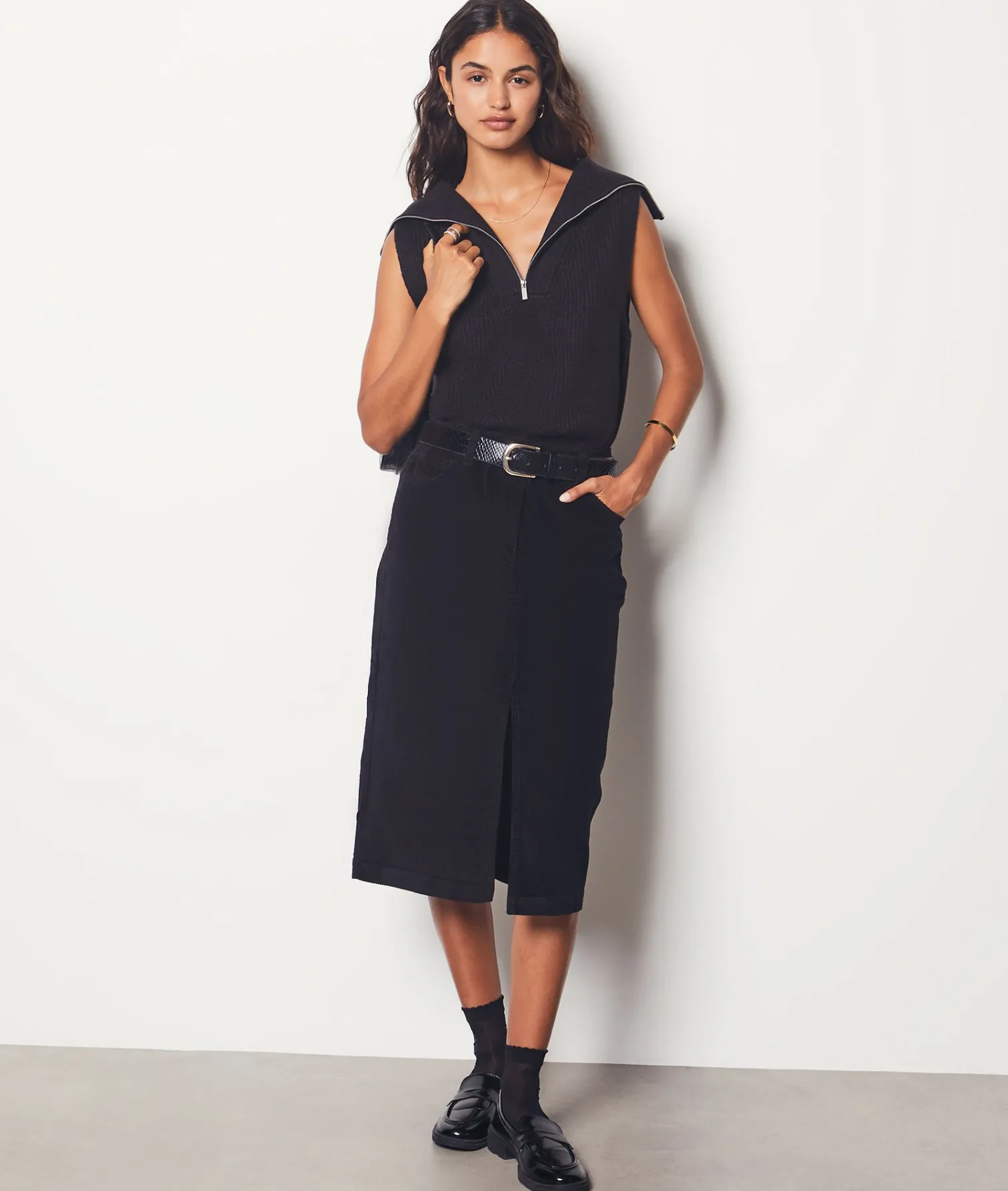 Etam Sleeveless high neck sweater BLACK Best Sale