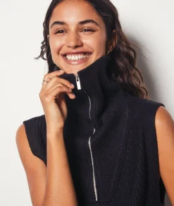 Etam Sleeveless high neck sweater BLACK Best Sale