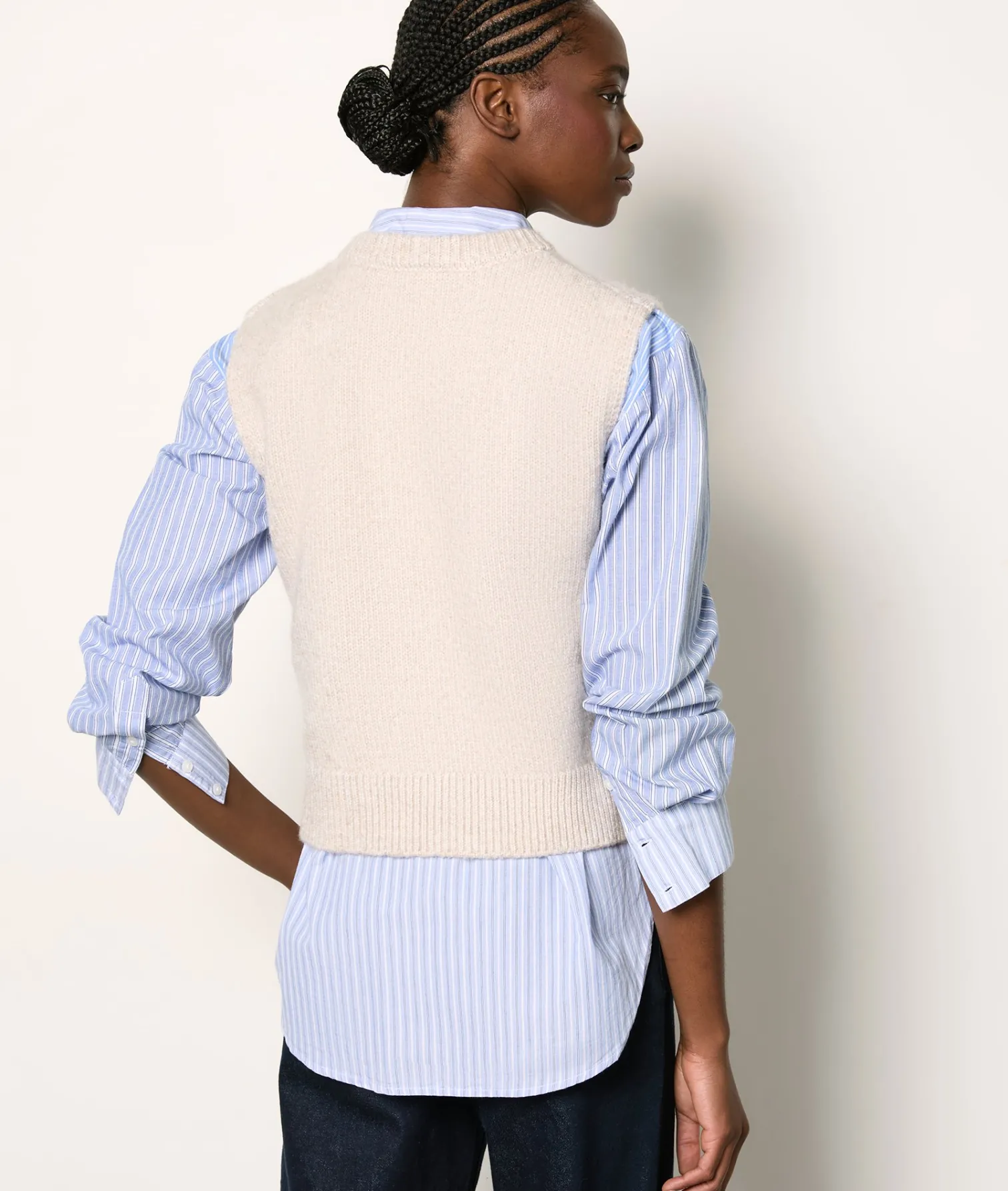 Etam Sleeveless Sweater BEIGE Hot