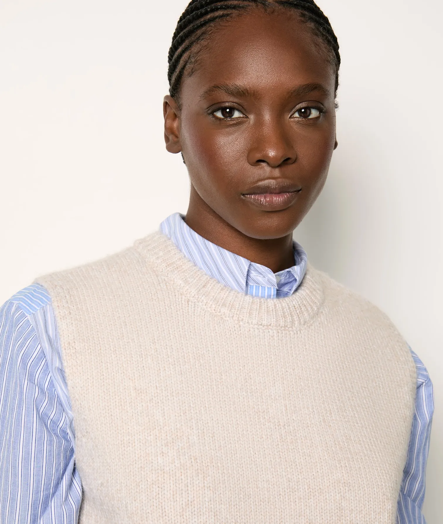 Etam Sleeveless Sweater BEIGE Hot