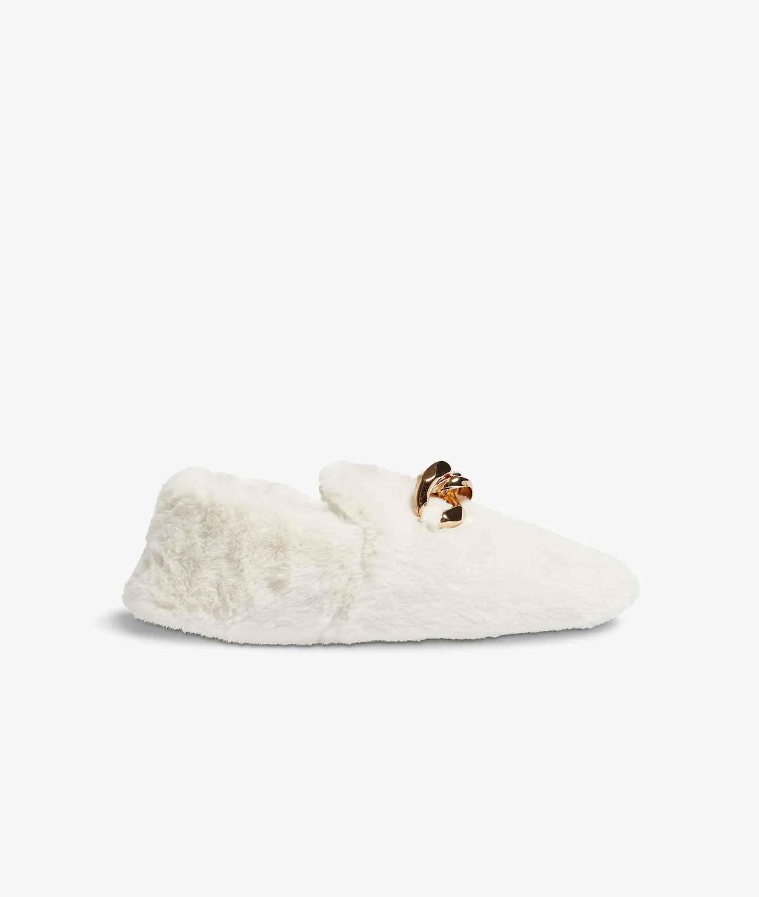 Etam Slippers with Fur and Jewel Details ECRU Outlet