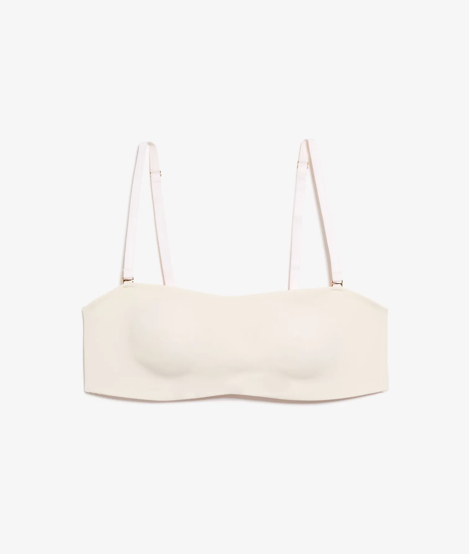 Etam Soft Underwire Bandeau Bra with Removable Straps ECRU Best Sale