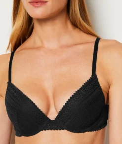 Etam Soutien-gorge N.2 - Le push-up plongeant NOIR Fashion