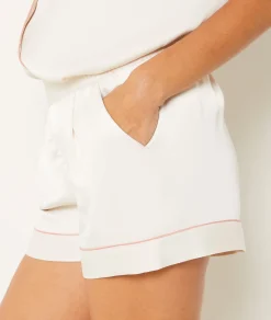 Etam SPE RU - Short de pyjama satiné ECRU Store
