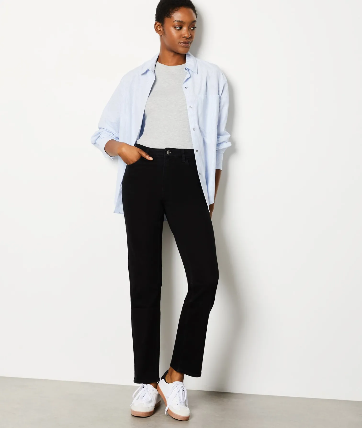 Etam Straight Cut Jeans BLACK Fashion