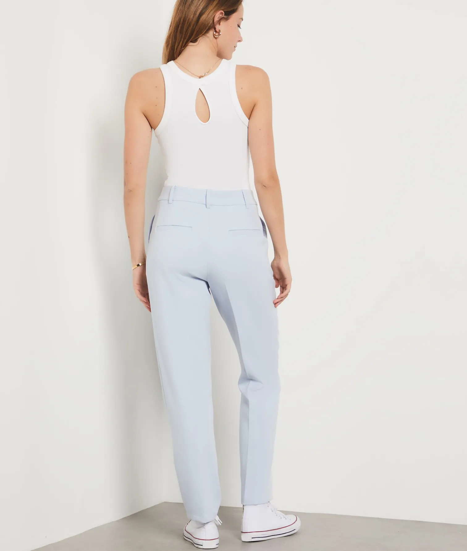Etam Straight Cut Trousers SKYBLUE New