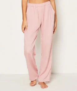 Etam Straight Leg Linen Pyjama Trousers ROSEPOUDRE Sale