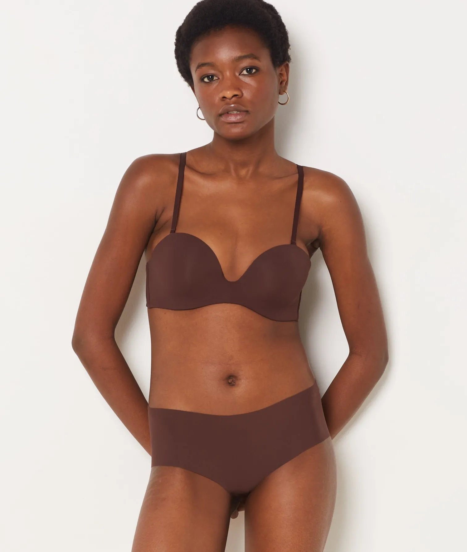 Etam Strapless Push-Up Bra CHOCOLAT Best Sale