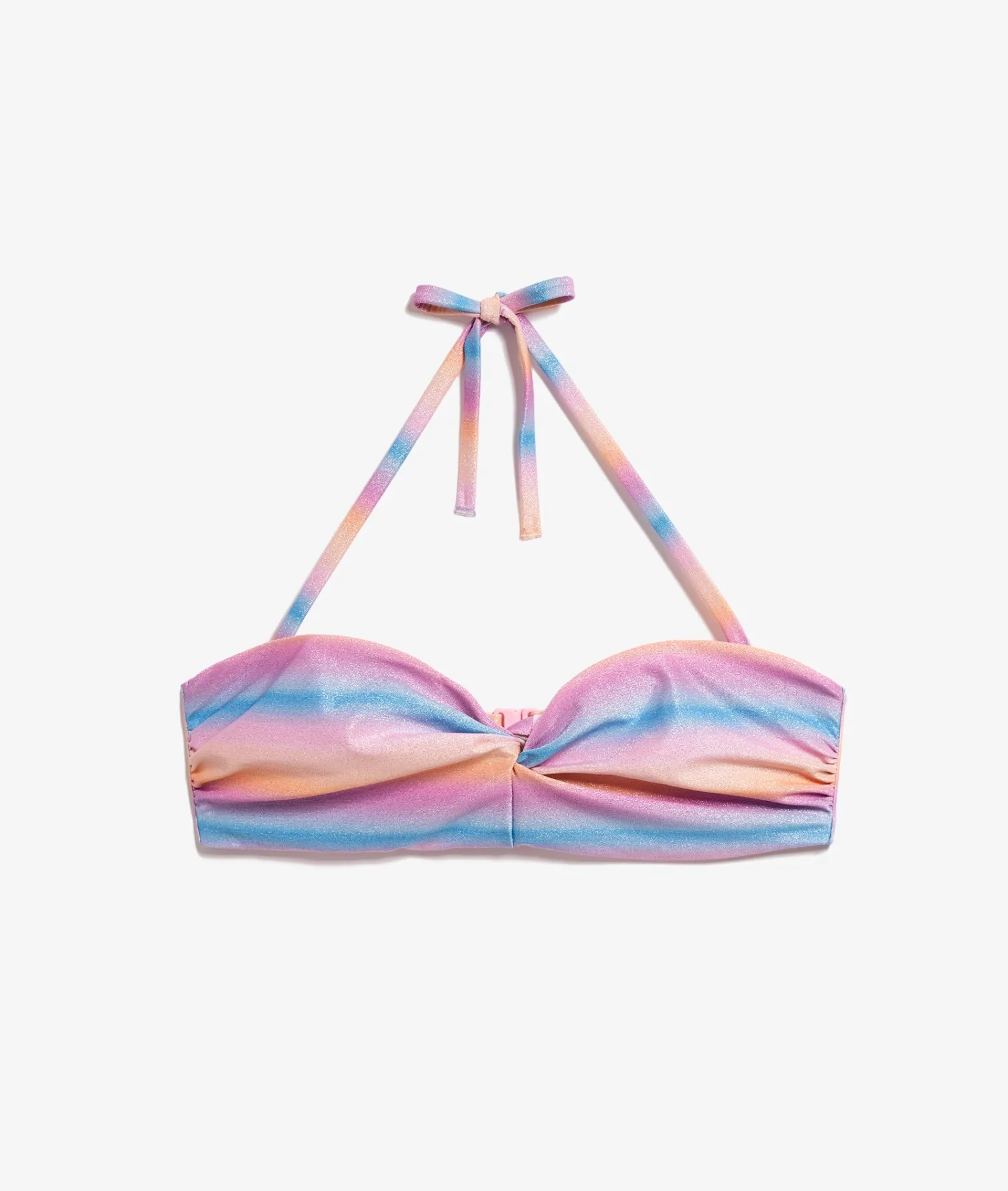 Etam Strapless Underwired Glitter Bikini Top MULTICOLOURED Hot