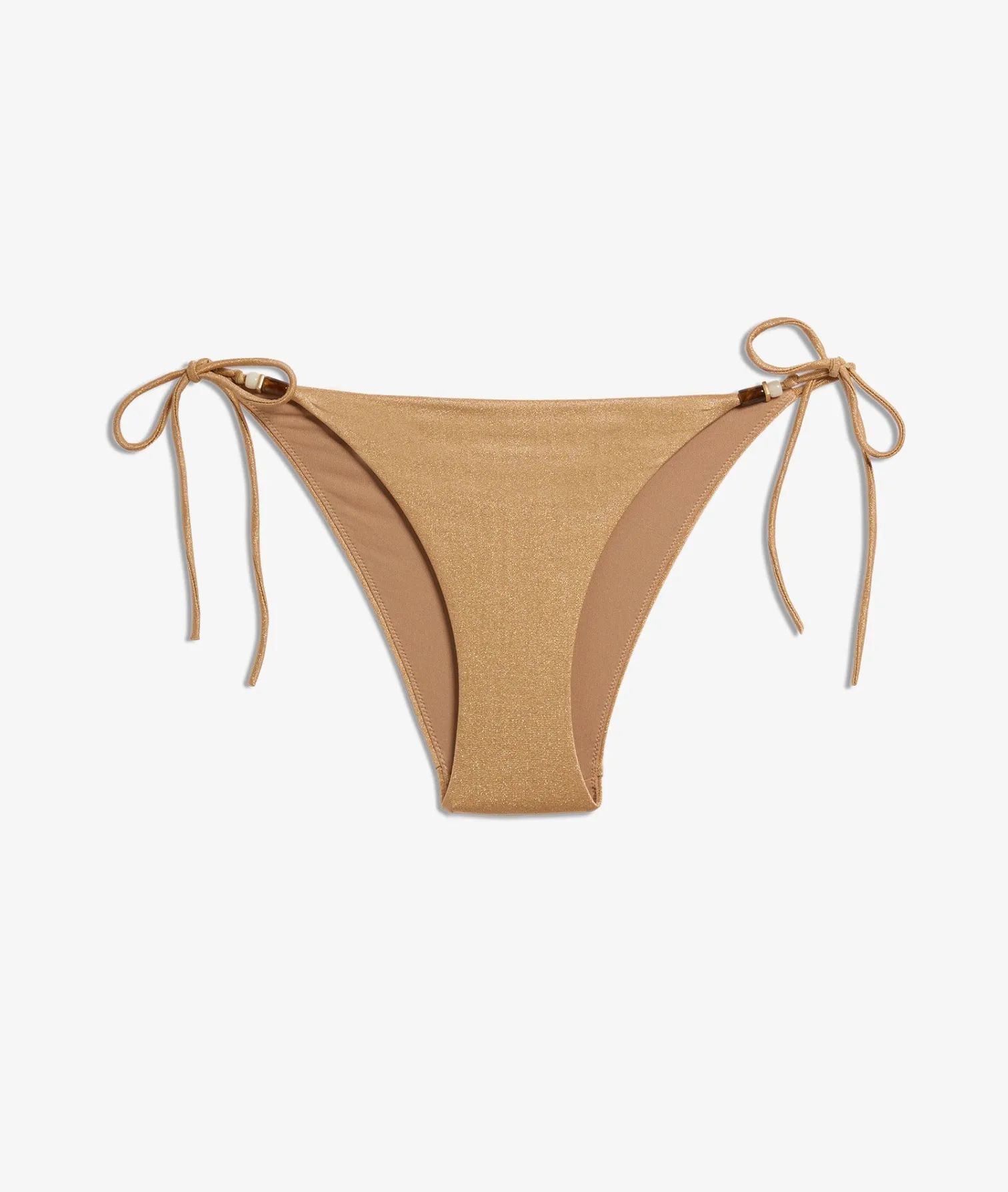 Etam String Bikini Bottoms Gold Cheap