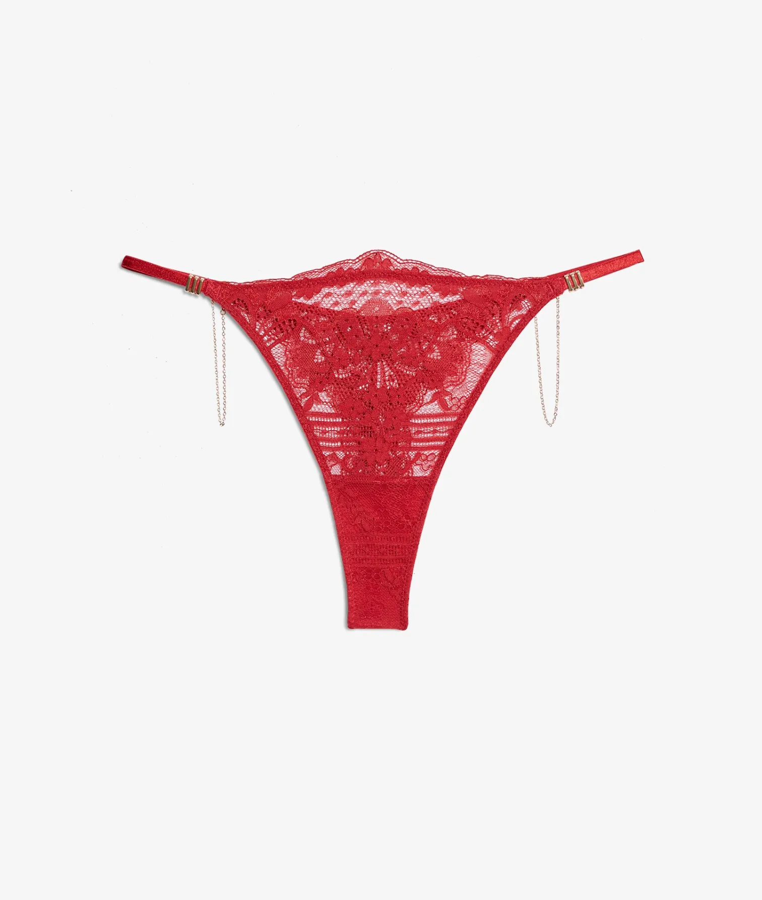 Etam String en dentelle détails bijoux ROUGE Cheap