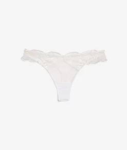 Etam String en tulle brodé ECRU Cheap