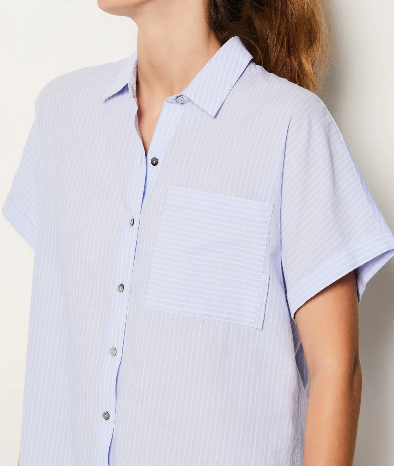Etam Striped cotton nightshirt SKYBLUE Hot