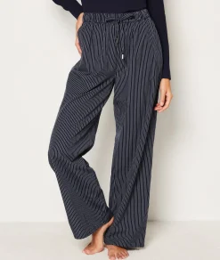 Etam Striped Cotton Pyjama Bottoms BLEUNUIT Sale