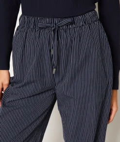 Etam Striped Cotton Pyjama Bottoms BLEUNUIT Sale
