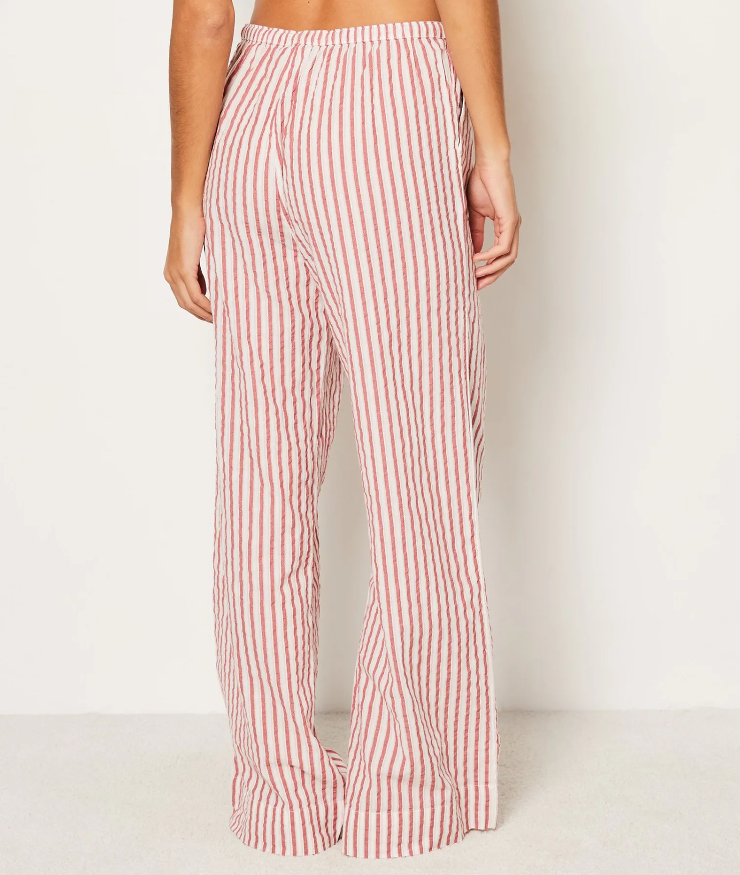 Etam Striped Cotton Pyjama Bottoms ROSE Flash Sale