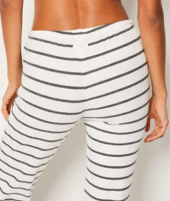 Etam Striped Pyjama Trousers ANTHRACITE Sale