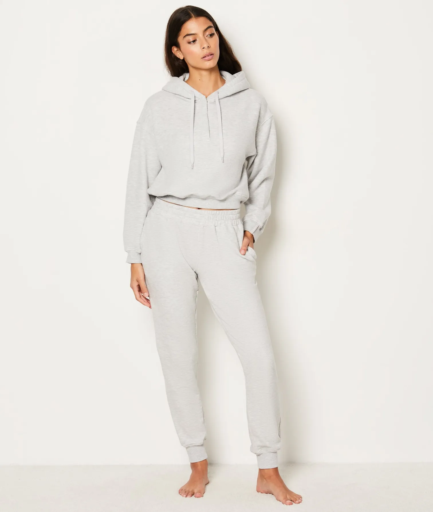 Etam Sweat de pyjama à capuche en coton GRIS Discount